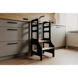 Duck Woodworks Adjustable Kitchen Tower Black