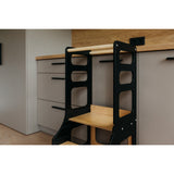 Duck Woodworks Adjustable Kitchen Tower Black