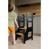 Duck Woodworks Adjustable Kitchen Tower Black