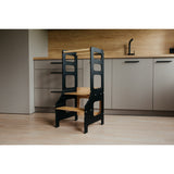Duck Woodworks Adjustable Kitchen Tower Black