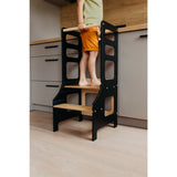 Duck Woodworks Adjustable Kitchen Tower Black