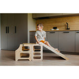 Duck Woodworks Foldable Kitchen Tower w. Slide Natural