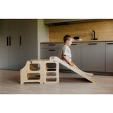 Duck Woodworks Foldable Kitchen Tower w. Slide Natural