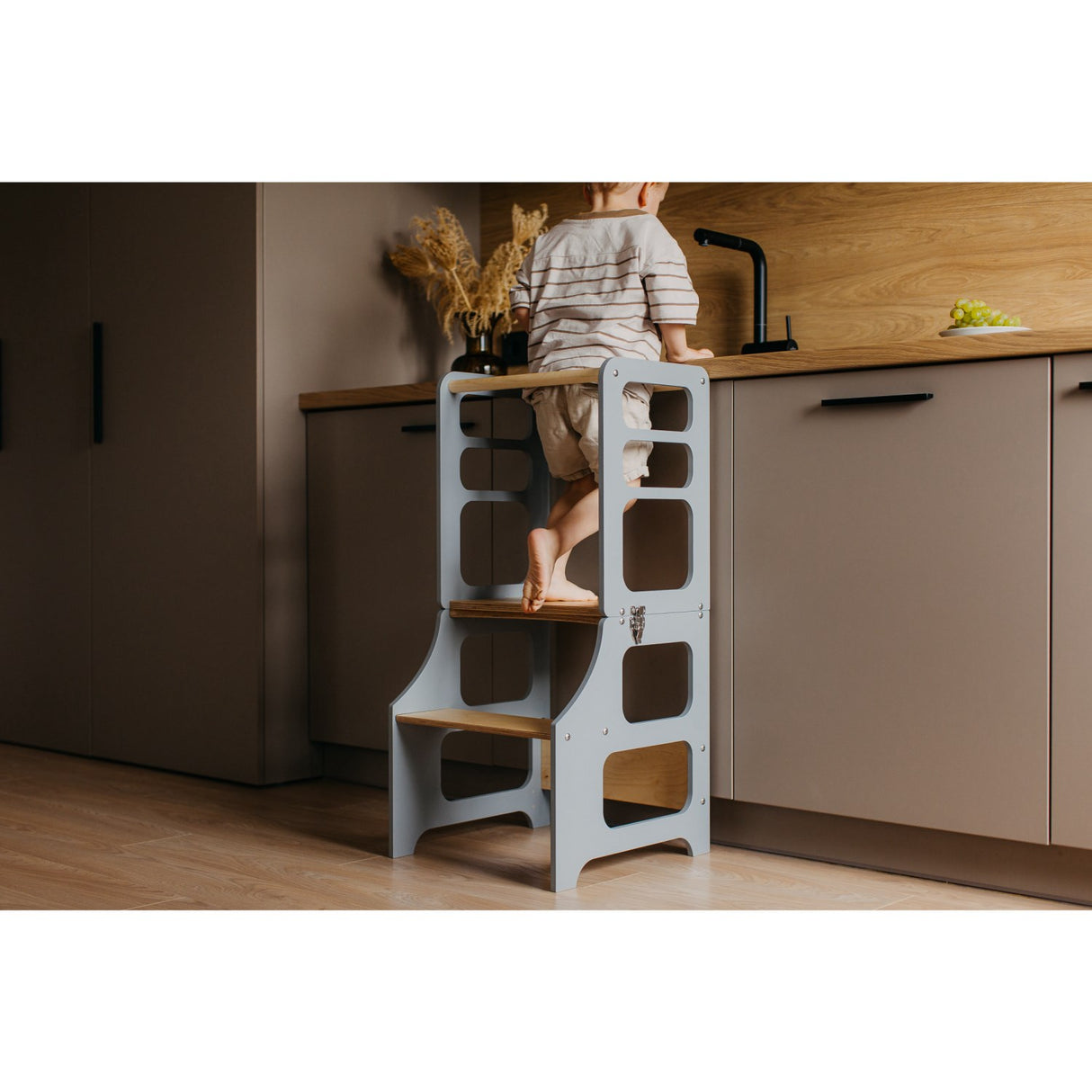Duck Woodworks Foldable Kitchen Tower Grey