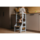 Duck Woodworks Foldable Kitchen Tower Grey