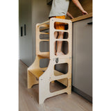Duck Woodworks Foldable Kitchen Tower Natural