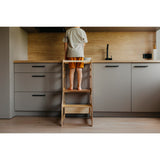 Duck Woodworks Foldable Kitchen Tower Natural