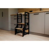 Duck Woodworks Foldable Kitchen Tower Black