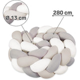 babybay® Ivory/Beige/Cream Nest Snake Jersey Flätad 280 Cm