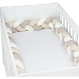 babybay® Ivory/Beige/Cream Nest Snake Jersey Flätad 280 Cm