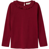 Lil'Atelier Red Dahlia Rachel Nim Slim Blus