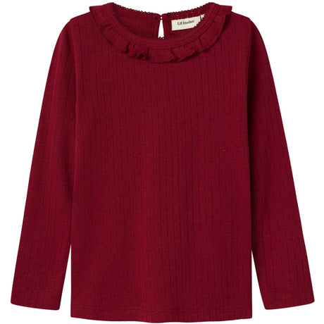 Lil'Atelier Red Dahlia Rachel Nim Slim Blus