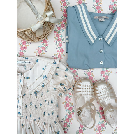 Konges Sløjd Rosa Bleu Celebration Sheeny Smock Klänning