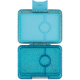 Yumbox Twinkle Aqua Glitter / Clear Blue Tray Snack Size Small Bento Lunch Box
