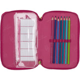 Beckmann Cherry Tre-lags Pennfodral M/Indhold