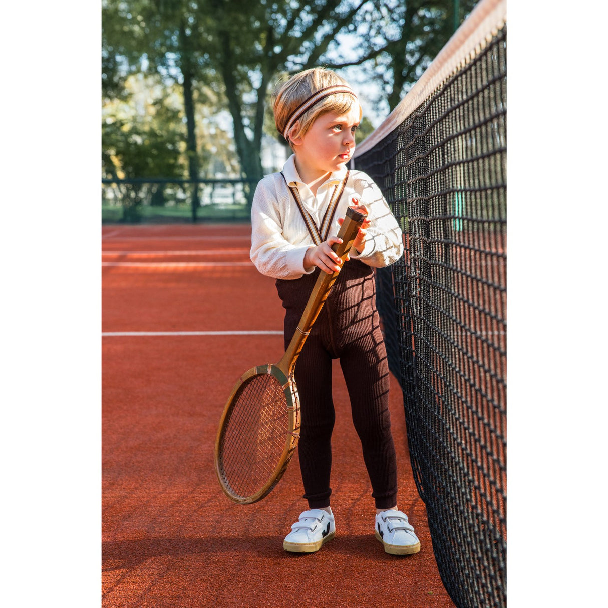 Silly Silas Chocolate Brown Striped Footless Strumpbyxar