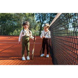 Silly Silas Chocolate Brown Striped Footless Strumpbyxar