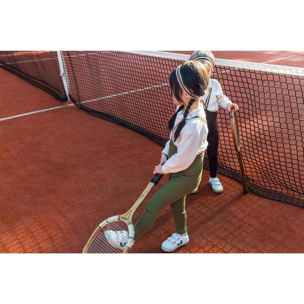 Silly Silas Olive Striped Footless Strumpbyxar