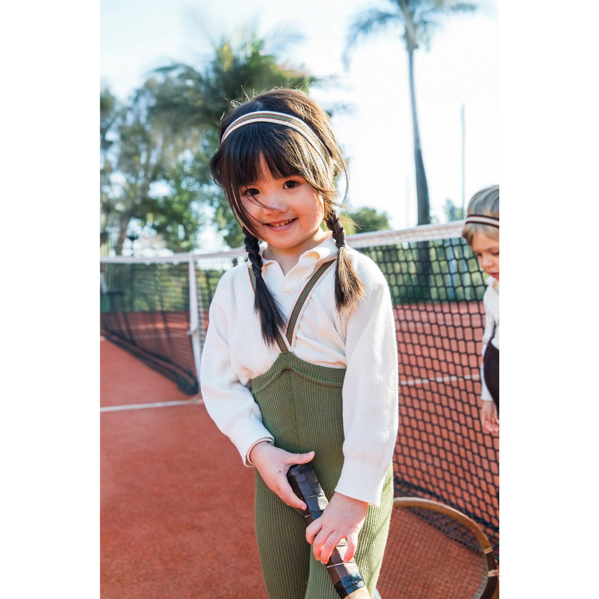 Silly Silas Olive Striped Footless Strumpbyxar