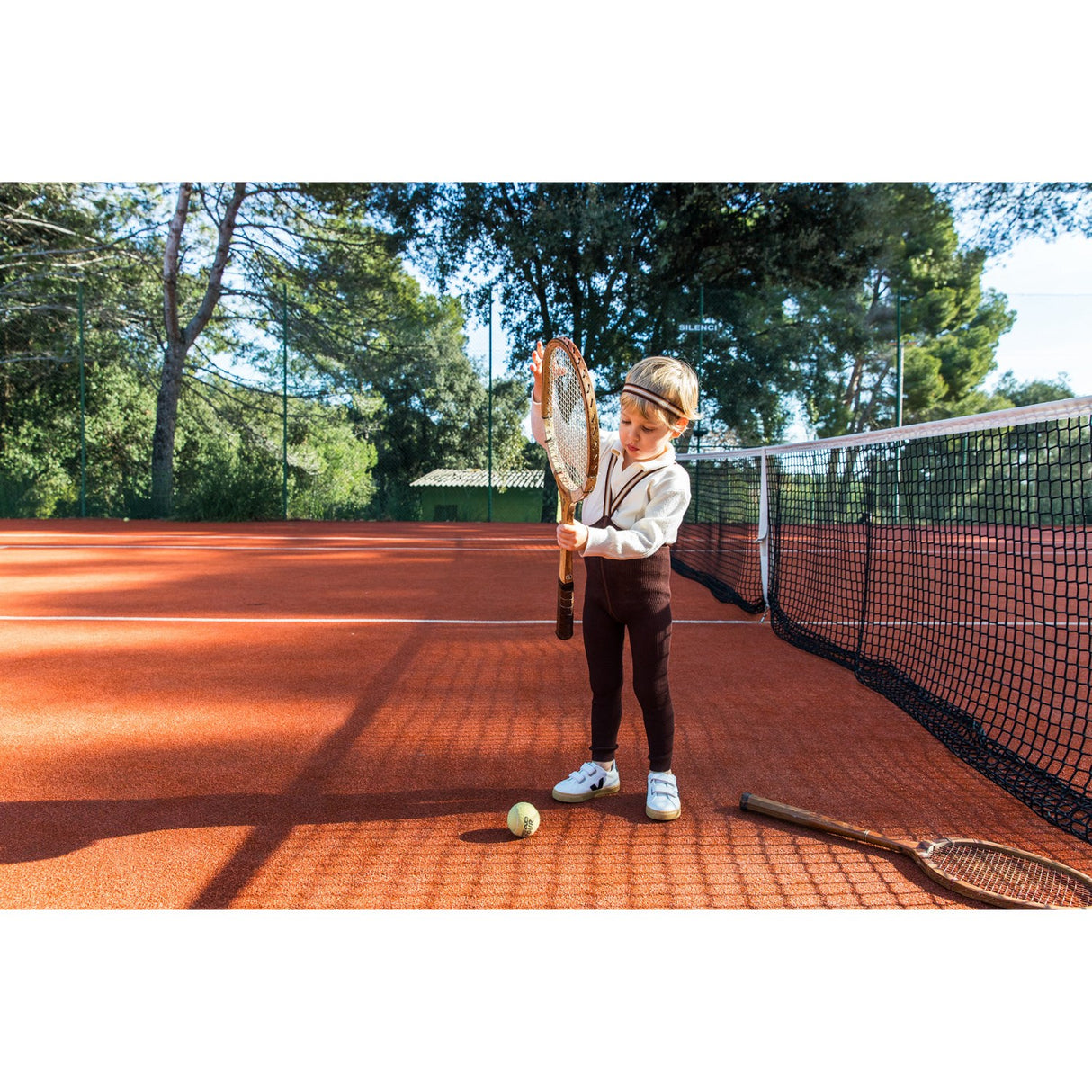 Silly Silas Chocolate Brown Striped Footless Strumpbyxar