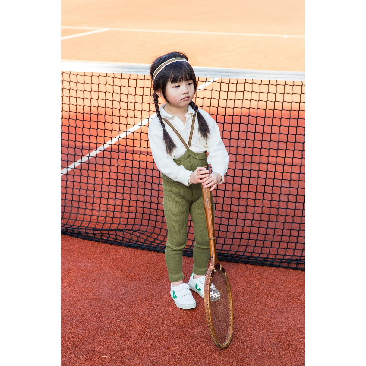 Silly Silas Olive Striped Footless Strumpbyxar