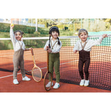 Silly Silas Chocolate Brown Striped Footless Strumpbyxar