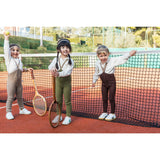 Silly Silas Chocolate Brown Striped Footless Strumpbyxar