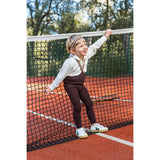 Silly Silas Chocolate Brown Striped Footless Strumpbyxar