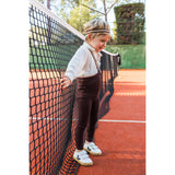 Silly Silas Chocolate Brown Striped Footless Strumpbyxar