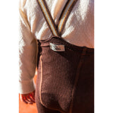 Silly Silas Chocolate Brown Striped Footless Strumpbyxar