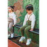 Silly Silas Olive Striped Footless Strumpbyxar