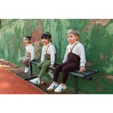 Silly Silas Olive Striped Footless Strumpbyxar