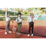 Silly Silas Chocolate Brown Striped Footless Strumpbyxar