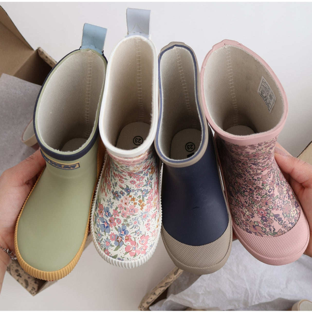 Wheat Green Tea Rubber Stövlar Welly