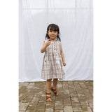 Petit Piao Off White Heart Klänning S/L Woven