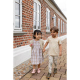 Petit Piao Off White Heart Klänning S/L Woven