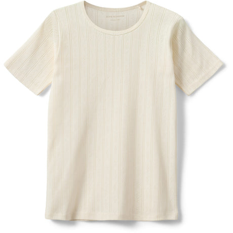 Sofie Schnoor Off White Pipersy Pointelle T-Skjorta