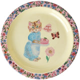Rice Nathalie Lété Theme Pink Melamine Kids Frokosttallerken