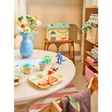 Rice Fun Fair Print Mint Melamine Kids 4-Rum Tallrik