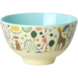 Rice Fun Fair Print Mint Melamine Skål Small