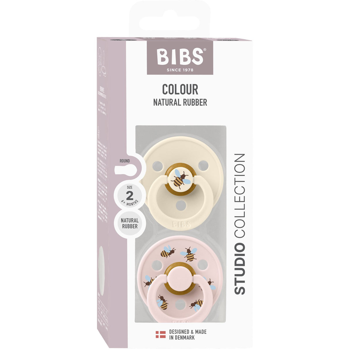 Bibs Ivory Mix Napp Studio Colour Bumblebee Latex 2-Pack