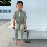 Petit Crabe Olive Max Half Zip Uv-Swim Skjorta S/S