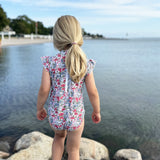 Petit Crabe Poppy & Daisy P Beaa Baddräkt S/S - Med Liberty Fabrics