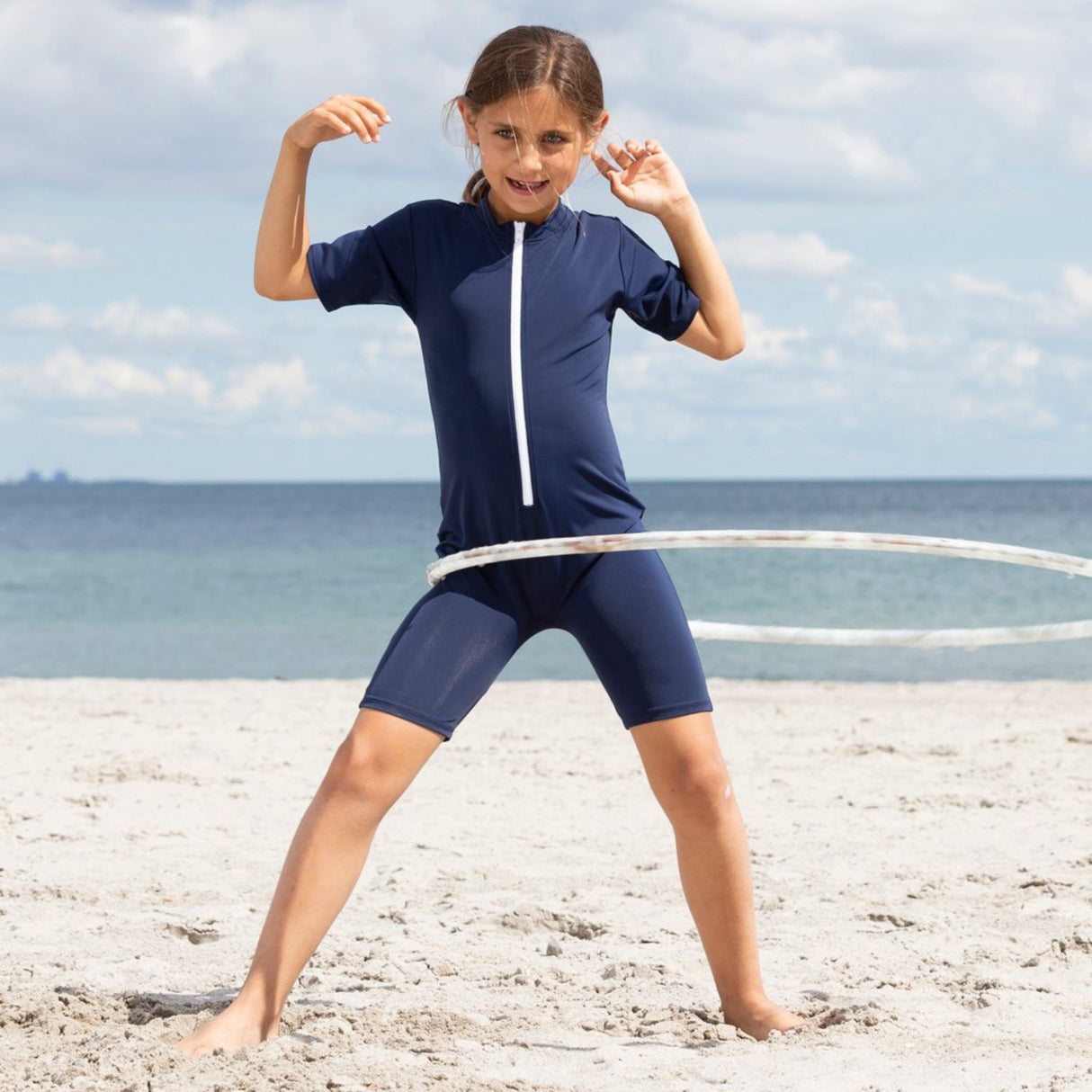 Petit Crabe Blue Noe Basic Sunsuit S/S