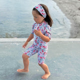 Petit Crabe Poppy & Daisy P Natsu Sunsuit S/S - Made Med Liberty© Tyg