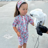 Petit Crabe Poppy & Daisy P Natsu Sunsuit S/S - Made Med Liberty© Tyg