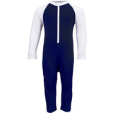 Petit Crabe Blue/White Multi Färg Sunsuit L/S