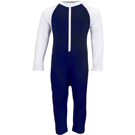 Petit Crabe Blue/White Multi Färg Sunsuit L/S