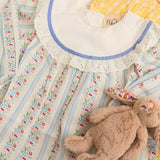 Flöss Soft white/Bright blue Abigail Klänning