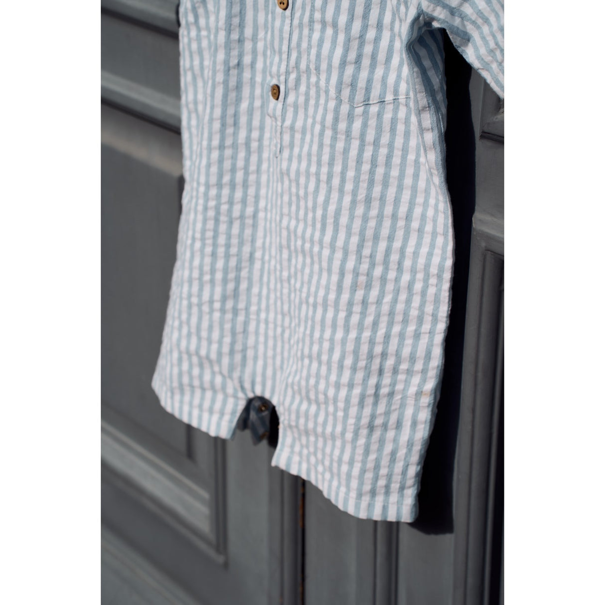 THE NEW Siblings X Luksusbaby Blue Fog Striped Ojo Byxdress